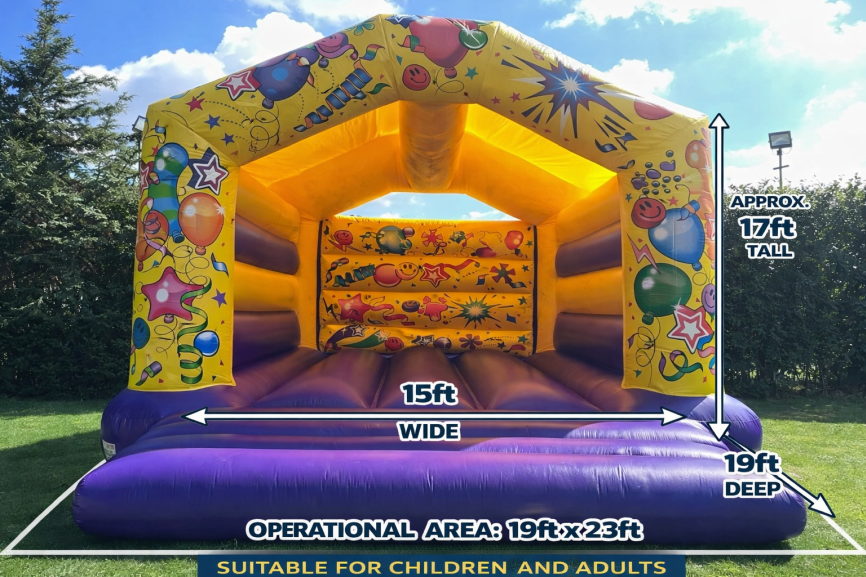Celebration bouncy castle large size guide