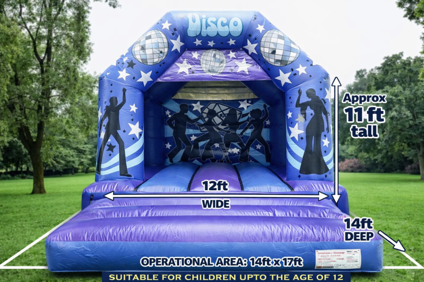Disco bouncer medium size guide