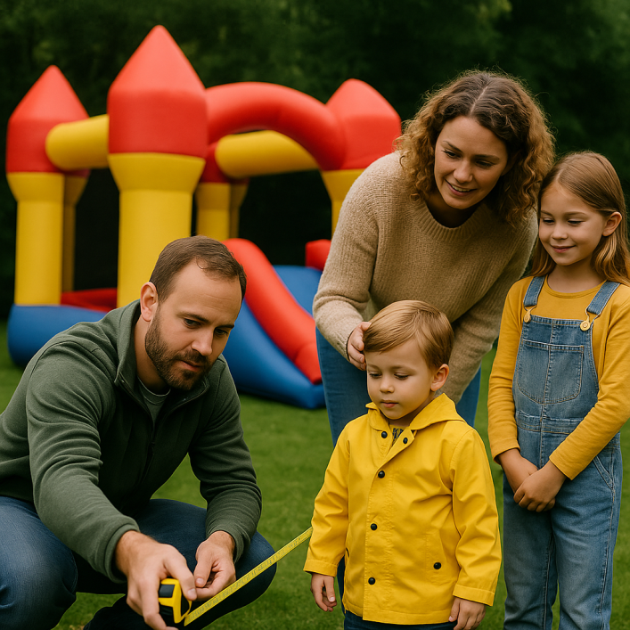 how to choose the right size bouncy castle for your garden party