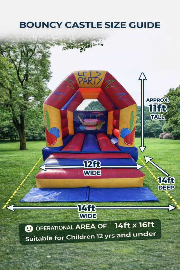 lets party bouncer medium size guide